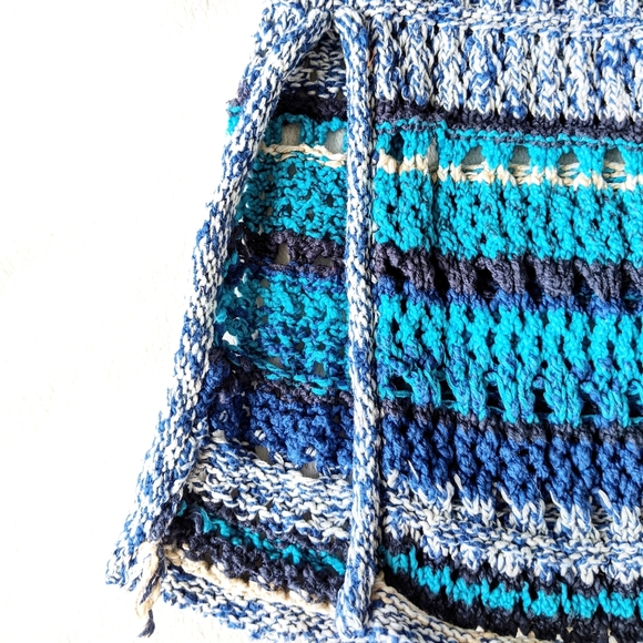 LUCKY BRAND Crochet Knit Long Cardigan Multicolor - Picture 7 of 10